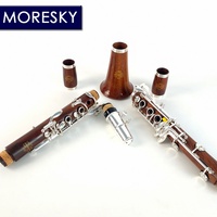 MORESKY Professional Bb Clarinet Mopane Rosewood Body Nickel Silver Surface Silver Plated Keys 17-Key Customizable Model M12