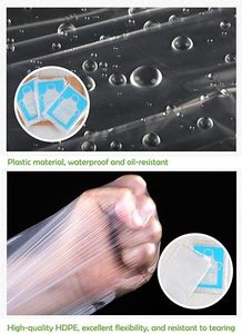 ผ้ากันเปื้อนแบบใช้แล้วทิ้ง กันน้ำ สีขาว ทำจากพลาสติก สำหรับงานทาสี ปาร์ตี้ ทำอาหาร งานบ้าน ขนาดมาตรฐาน ปรับแต่งได้ สีสันสดใส - Product Image 6