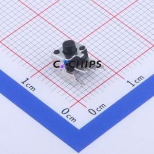 TS-1043A-A2B3-D2-T2 Tactile Switch Through hole Switch Single Pole Single Throw Round Button 2.5N Right Angle Insert - Product Image 1