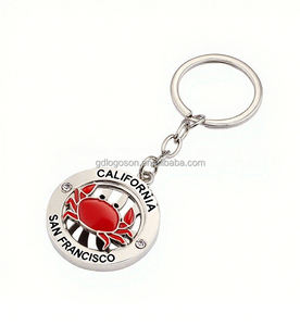 Porte-clés souvenir en métal émaillé en forme de cœur avec la silhouette de la ville de Boston, vente chaude, cadeau touristique américain - Product Image 6