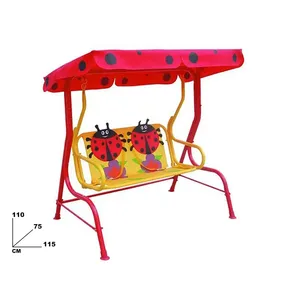 เก้าอี้โยกเด็กทรงเต่าทองพร้อมหลังคา 115 ซม. อุปกรณ์สนามเด็กเล่นกลางแจ้ง - Product Image 1
