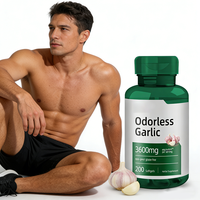Complément d'ail sans gluten de qualité supérieure en gélules molles 3600 mg, 200 unités, pour la santé cardiaque, le soutien cardiovasculaire et antioxydant