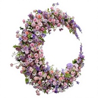Arche florale artificielle en soie, style réaliste et naturel, pour mariage, Noël, décoration de porte, escalier, hôtel, gîte, réception