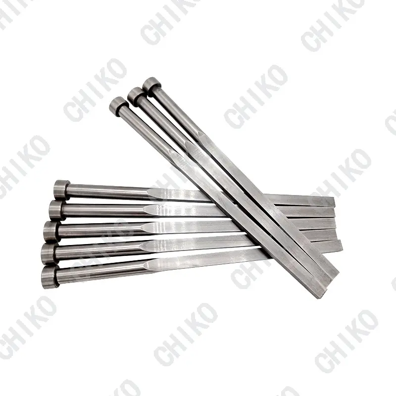 SKD61 Straight Blade Ejector Pin 1.2344 pin ejector 1.3343 injection mold parts SKH51 mold components