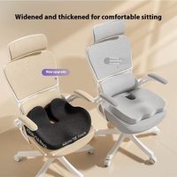Coussin de siège ergonomique orthopédique en mousse à mémoire de forme et gel rafraîchissant avec technologie de couture pour le soulagement des douleurs du coccyx et de la sciatique, idéal pour chaise de bureau