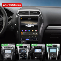 Autoradio Android 13,8 pouces avec GPS, lecteur multimédia, écran tactile capacitif, unité principale TV pour Ford Explorer 2011-2019