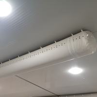 Conduit d'air flexible en tissu blanc pour ventilation CVC, carré, 10 m, pour atelier, usine, grand espace, alimentation en air