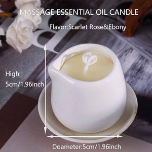 Bougie de massage artisanale de luxe 100% biologique à l'huile de soja, aromathérapie à basse température, pot en céramique écologique, Noël Diwali - Product Image 3