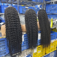 Wig Rambut Asli Vietnam 13X6 HD Lace Frontal Body Wave 250% Density Curly 100% Human Hair Glueless Front Wigs untuk Wanita Kulit Hitam