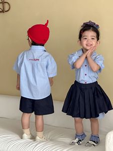 Set di Abbigliamento Estivo 2026 per Bambini in Stile Preppy, Coordinato Fratello e Sorella, <span class=keywords><strong>2</strong></span> Pezzi, Vendita all'Ingrosso - Product Image 2