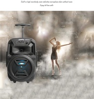 Deko — système de cinéma à la maison, mobile avec son microphone, haut-parleur avec lumières LED bleues