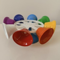 Orff Percussion Instrument Colorful Mini Eight Tone Revolving Bell Educational Toy