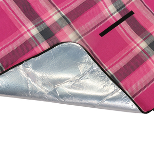 <span class=keywords><strong>La</strong></span> familia de logotipo personalizado de algodón Niño grande Picnic impermeable Rosa Mat alfombra de playa de espuma - Product Image 3
