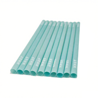 Vente en gros de paille PLA noire imprimée avec logo personnalisé 100% pailles biodégradables paille de maïs naturel Strach Boba