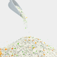 Litière pour chat au tofu mixte ultra absorbante et à séchage rapide à base de sable de zéolite de soja et de maïs avec charbon actif