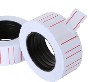Étiquettes de prix autocollantes en papier blanc fluorescent résistantes à l'eau personnalisées 21*12MM, étiquettes imprimées pour pistolet à étiquettes - Product Image 1