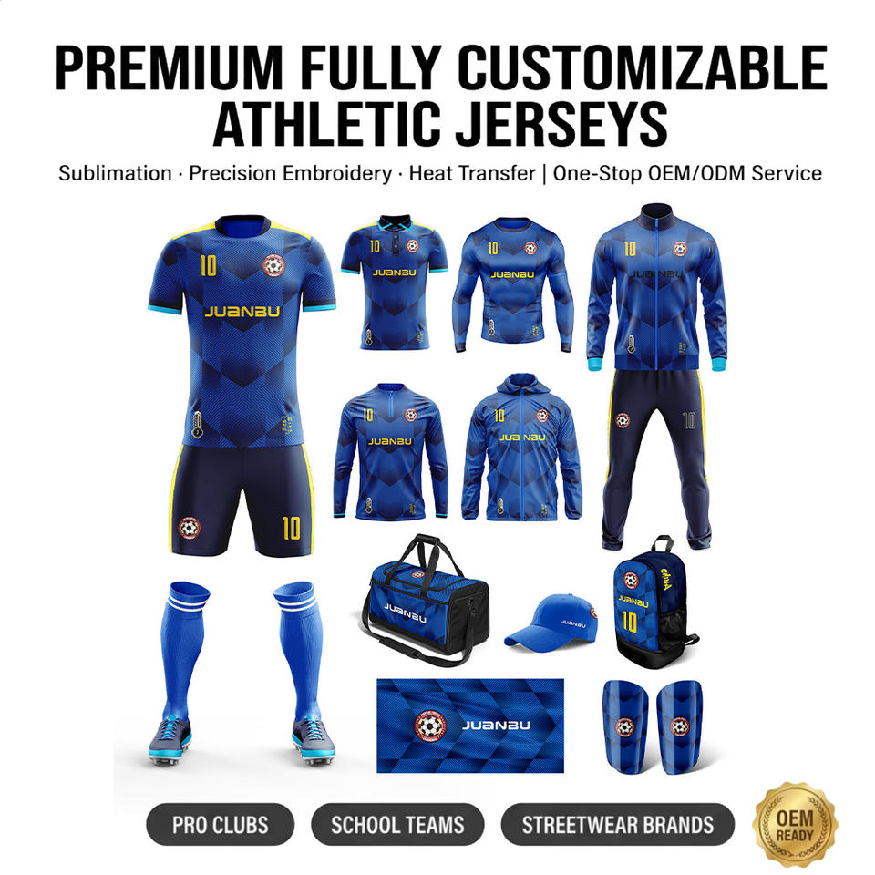 Custom Soccer Jersey Set Breathable Quick Dry Polyester Football ...