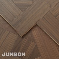 Parquet en bois dur, parquet contrecollé en noyer noir pour applications résidentielles et hôtelières de luxe