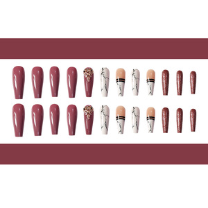 N-46-esmalte de <span class=keywords><strong>uñas</strong></span> postizas 3d de alta calidad, diseño acrílico personalizado con diamantes de imitación y caja, Rosa ostentoso, <span class=keywords><strong>2022</strong></span> - Product Image 5