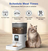 Edelstahl Moderner Luxuriöser Zeitgesteuerter Sprachgesteuerter Hochauflösender Bildschirm Automatischer Tierfutterspender für Katzen und Hunde