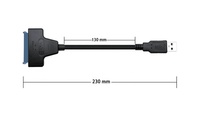 Kabel Adaptor Hard Drive USB 3.0 Ke SATA III dengan Lampu Led