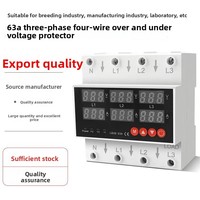 Régulateur de tension automatique triphasé CA à protection contre la perte de phase et les surtensions/sous-tensions LBX6 63A 4 KVA 380V pour contrôle moteur avec limitation réglable