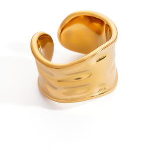 Stainless Steel <b>Ring</b> Geometric Shape Open Design Light Luxury Style Unisex Party Jewelry - Product Image 5