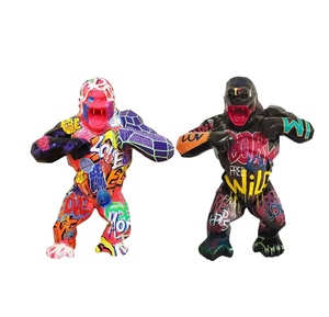 Decoración personalizada de orangután de fibra de vidrio, arte fluido para el hogar, manualidades Pop, decoración de tienda <span class=keywords><strong>Donkey</strong></span> <span class=keywords><strong>Kong</strong></span> - Product Image 1