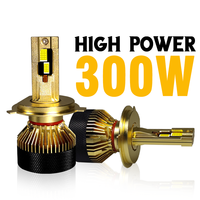 Ampoule LED haute puissance CANBUS, prix usine, 12V 300W 20000lm, H1 H7 H8 H10 H11 9005 9006 9012 H4, éclairage automobile pour Vios