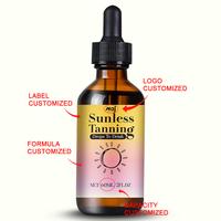 Gouttes bronzantes naturelles OEM sous marque privée, bronzant sans soleil pour le visage et le corps, boisson hydratante pour adultes