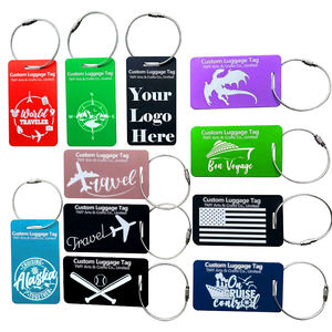 Logotipo personalizado Gravado Saco Em Branco <span class=keywords><strong>Tag</strong></span> Rose Gold Azul Verde Favor Do Casamento Cruise Crew Travel Custom Metal Alumínio Bagagem <span class=keywords><strong>Tag</strong></span> - Product Image 3