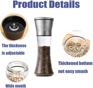 <b>Refillable</b> Stainless Steel Pepper Grinders for Home Kitchen Gift with Ceramic Adjustable Coarseness USB Powered Eco-Friendly - Product Image 3