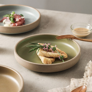 Plato de Porcelana Pintado a Mano con Diseño Natural, Vajilla para Restaurantes Temáticos, Hoteles, Banquetes y Eventos, Platos de Cerámica - Product Image 2