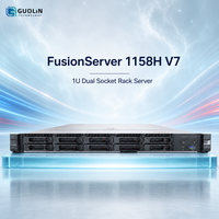 Serveur FusionServer 1158H V7 1U double socket en rack, expédition rapide, commande en gros, support d'approvisionnement pour entreprises