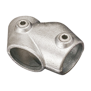 Sắt dễ uốn Ổ cắm đơn <span class=keywords><strong>TEE</strong></span> 30-60 kẹp chính với bề mặt mạ kẽm nhúng nóng đầu cho hệ thống lan can - Product Image 2