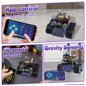 ชุดหุ่นยนต์รถถัง STEM รุ่นอัปเกรด V3 จาก Keyestudio ชุดหุ่นยนต์โปรแกรมมิ่ง STEM ชุดหุ่นยนต์รถถังขนาดเล็ก<span class=keywords><strong>สำหรับ</strong></span> <span class=keywords><strong>Arduino</strong></span> - Product Image 4