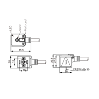 Marvtech Din 43650 type A/B/C connecteur d'électrovanne magnétique étanche avec câble de moule
