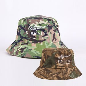 Tùy Chỉnh In Logo Thiết Kế 100% Cotton Màu Đen Mùa Hè Camo <span class=keywords><strong>Bucket</strong></span> <span class=keywords><strong>Hat</strong></span> - Product Image 1
