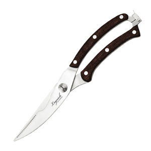 Ensemble de couteaux de cuisine puissants en acier inoxydable, <span class=keywords><strong>ciseaux</strong></span> multifonctionnels, 4 pièces, couteau de chef, hachoir et fourchette Laguiole - Product Image 4