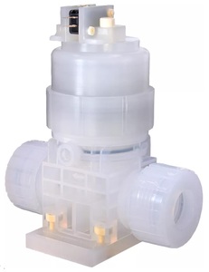 <b>BOWLING</b> PFAV PFA PTFE Isolation On-Off Needle Check Valve Fully Manual T Cross Handle Screwed Thread End NPT BSPT DN15-20 Base - Product Image 2
