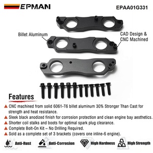 Soportes de Encendido EPMAN, Kit de Conversión de Bobina R35 <span class=keywords><strong>GTR</strong></span> para Toyota 1JZ 2JZ - Aluminio CNC, Sin Necesidad de Soldadura EPAA01G331 - Product Image 4