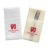 Serviette de table de poche Airlaid Serviettes en papier jetables en lin Serviettes de restaurant