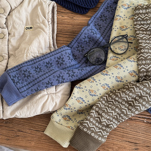 Pantaloni per Bambine Stile Coreano Autunno-Inverno 2025, <span class=keywords><strong>Leggings</strong></span> a Vita Alta Foderati in Pile, Pantaloni Lunghi Imbottiti - Product Image 3