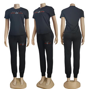 Nuovo Completo Estivo di Lusso da <span class=keywords><strong>Donna</strong></span> in Raso, Due Pezzi Casual di Design - Product Image 5