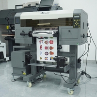 Mesin Cetak Digital LINKO Manufacturer Supply UV 3D Printer dengan Print Head I3200, Tinta UV, Stiker Kristal, untuk Cetak di Atas Kain Katun