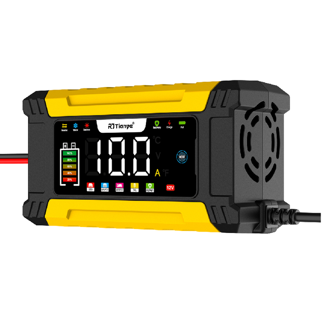 12V Smart Car Battery Charger, Automotive Battery Maintainer, Trickle Charger , Motorcycle, Boat, Lead-Acid, LiFePo4 Battery