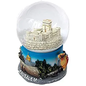 Resina 3D personalizzata Budapest ungheria building Dubai souvenir regalo turistico antica gerusalemme israele old city snow globe