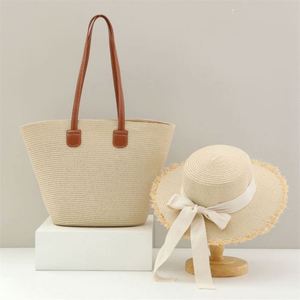 New Straw <b>Hat</b> <b>Bag</b> Set Women's Shoulder <b>Bag</b> Knitting Beach <b>Hat</b> <b>Bag</b> for Women - Product Image 5