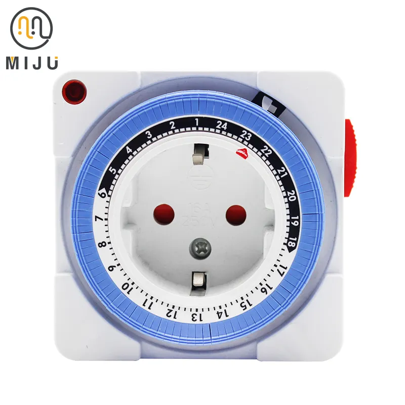 24 Hours Programmable 30 Minutes Mechanical Timer EU socket plug