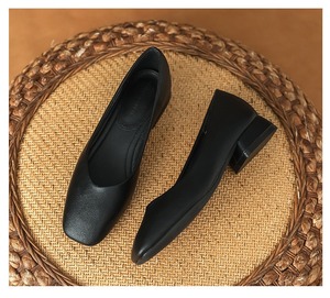 Classic Design Fashion Quality Women Low <b>Heel</b> Casual Pumps Comfortable Black <b>White</b> Ladies <b>Heels</b> Shoes - Product Image 4